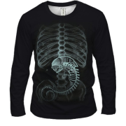 Чоловічий 3D лонгслів Чужий на рентгені