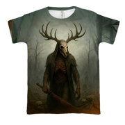 3D футболка Вендіго в лісі