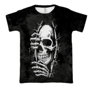 3D футболка Скелет выглядывает