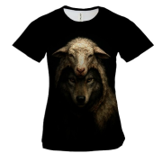 Жіноча 3D футболка Вовк у овечій шкурі