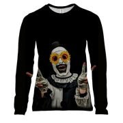 Жіночий 3D лонгслів Арт - Жахливий