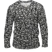 Чоловічий 3D лонгслів Черепа, патерн