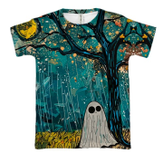 3D футболка Призрак под дождём, Хэллоуин