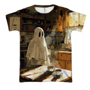 3D футболка Призрак на кухне, Хэллоуин