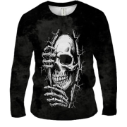 Чоловічий 3D лонгслів Скелет виглядає