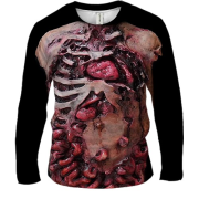 Чоловічий 3D лонгслів Моторошне тіло