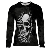 Жіночий 3D лонгслів Скелет виглядає