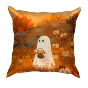 3D подушка Привид з гарбузами, Хелловін