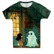 Дитяча 3D футболка Будинок із привидом, Хелловін