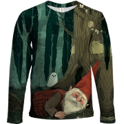 Дитячий 3D лонгслів Гном та привид, Хелловін