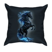 3D подушка Сірий кінь