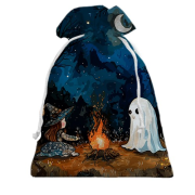 3D Подарунковий мішечок Дівчинка та привид, Хелловін