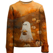 Дитячий 3D світшот Привид з гарбузами, Хелловін