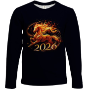 Детский 3D лонгслив с лошадью 2026