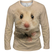 Мужской 3D лонгслив с хомяком