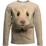 Дитячий 3D лонгслів з хом'яком