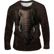 Мужской 3D лонгслив со слоном