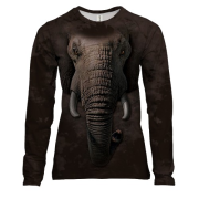 Женский 3D лонгслив со слоном