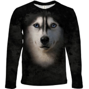 Дитячий 3D лонгслів Хаскі