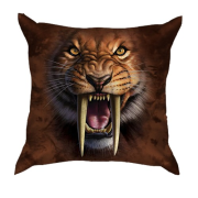 3D подушка з шаблезубим тигром