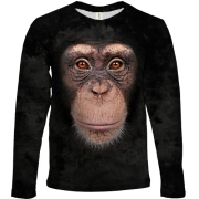Дитячий 3D лонгслів з шимпанзе