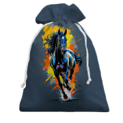 3D Подарунковий мішечок Кінь з мазками фарби