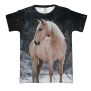 3D футболка Лошадь и зима