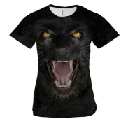 Жіноча 3D футболка Чорна пантера