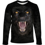 Дитячий 3D лонгслів Чорна пантера