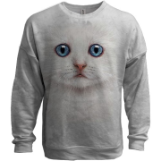 3D світшот Біле кошеня