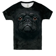 Дитяча 3D футболка з мордою мопса
