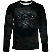 Дитячий 3D лонгслів з мордою мопса