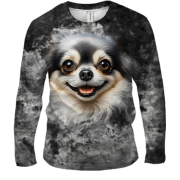 Чоловічий 3D лонгслів Чіхуахуа (2)