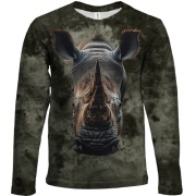 Дитячий 3D лонгслів з мордою носорога