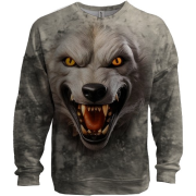 3D світшот з мордою злого вовка