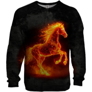 3D світшот Вогняний кінь