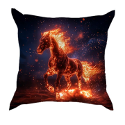 3D подушка Конь из пламени