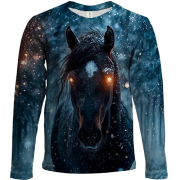 Дитячий 3D лонгслів Кінь з сяючими очима