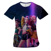Женская 3D футболка K-pop demon hunters show