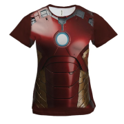 Женская 3D футболка Костюм Железного Человека