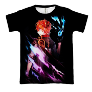 3D футболка Тарталья - Genshin Impact neon