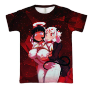 3D футболка Helltaker - Azazel X Modeus