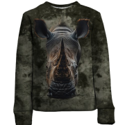 Дитячий 3D світшот з мордою носорога