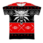 3D футболка Новогодний Ведьмак