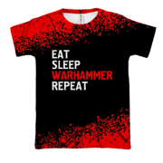 3D футболка Eat Sleep Warhammer Repeat