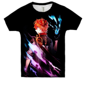 Детская 3D футболка Тарталья - Genshin Impact neon