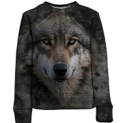 Дитячий 3D світшот з мордою вовка