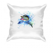 Подушка с дельфином выглядывающим из воды (1)