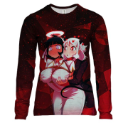 Женский 3D лонгслив Helltaker - Azazel X Modeus