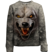 Дитячий 3D світшот з мордою злого вовка